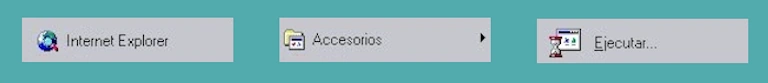 interacción en el menú de Windows 95