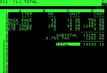 visicalc en Apple II - 1978